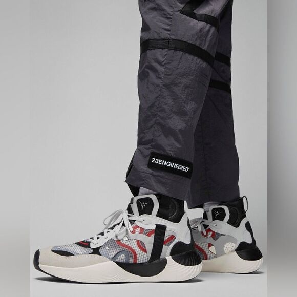 Nike Air Jordan Engineered 23 Woven Pants Shadow S Black Grey DV7699-022 Adjust - Picture 2 of 16